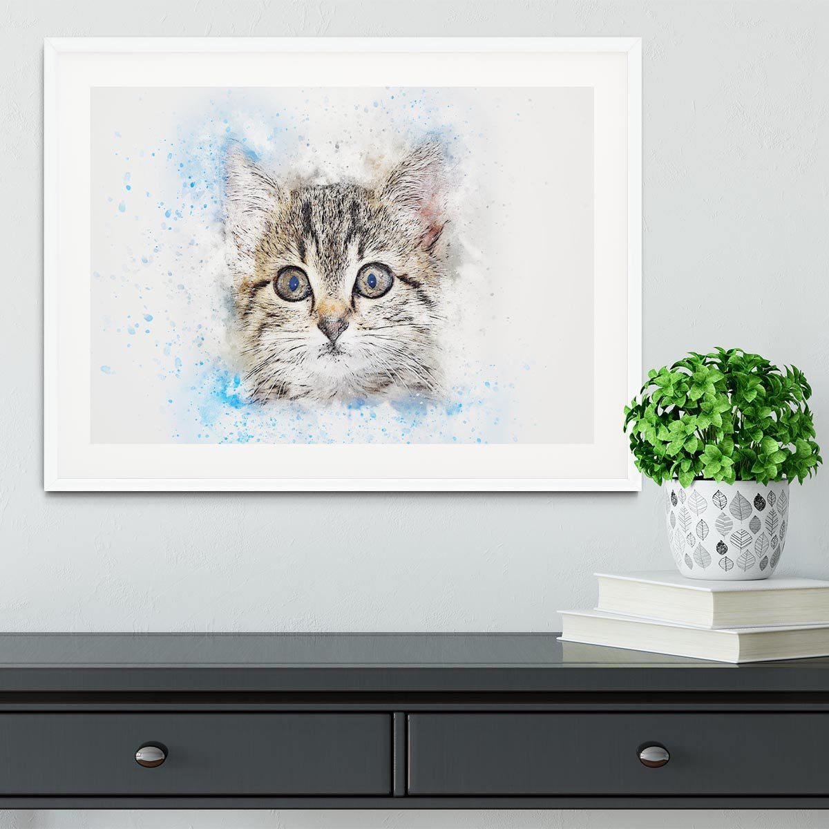 Kitten Painting Framed Print - Canvas Art Rocks - 5
