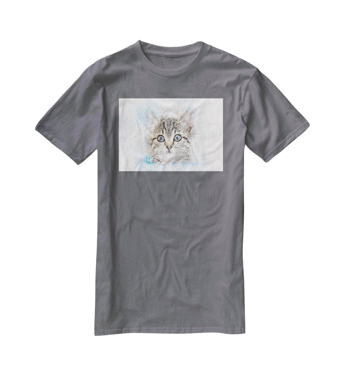 Kitten Painting T-Shirt - Canvas Art Rocks - 3