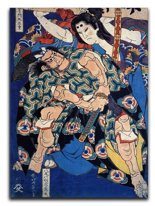 Kusunuki Tamonmaru by Hokusai Canvas Print or Poster  - Canvas Art Rocks - 1