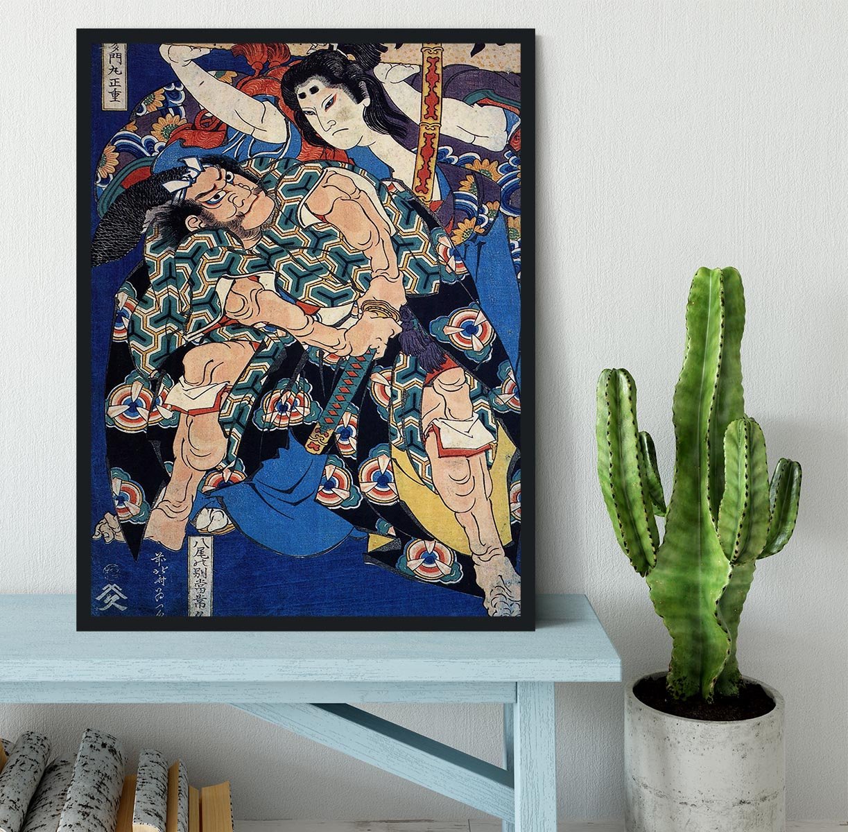 Kusunuki Tamonmaru by Hokusai Framed Print - Canvas Art Rocks - 2