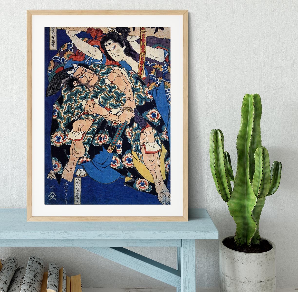 Kusunuki Tamonmaru by Hokusai Framed Print - Canvas Art Rocks - 3