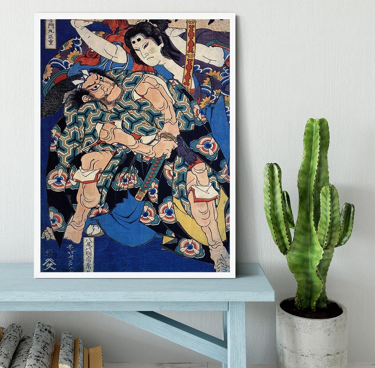Kusunuki Tamonmaru by Hokusai Framed Print - Canvas Art Rocks -6