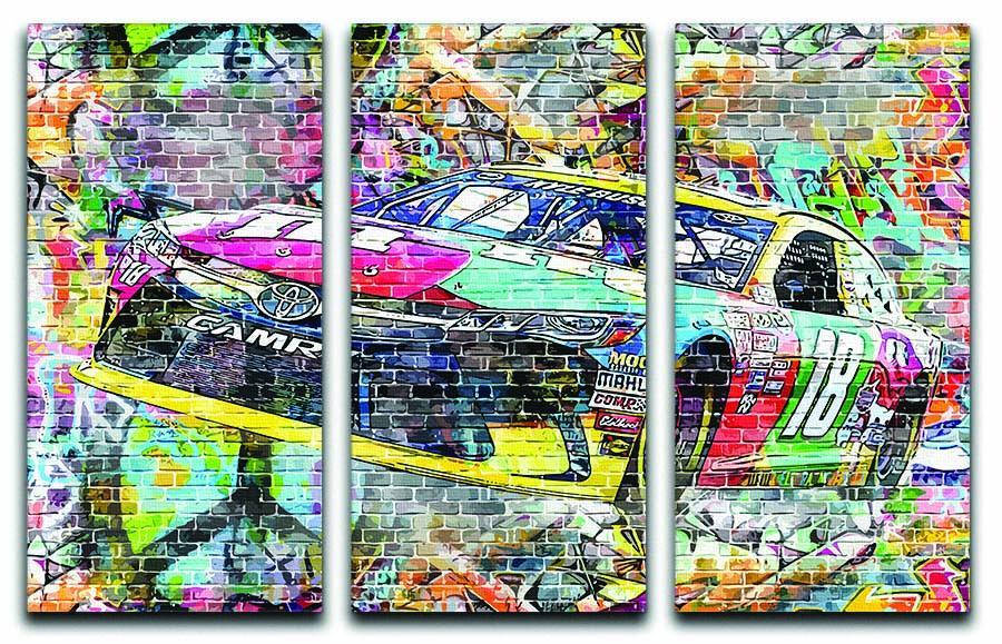 Kyle Busch Nascar Camry 3 Split Panel Canvas Print - Canvas Art Rocks - 1
