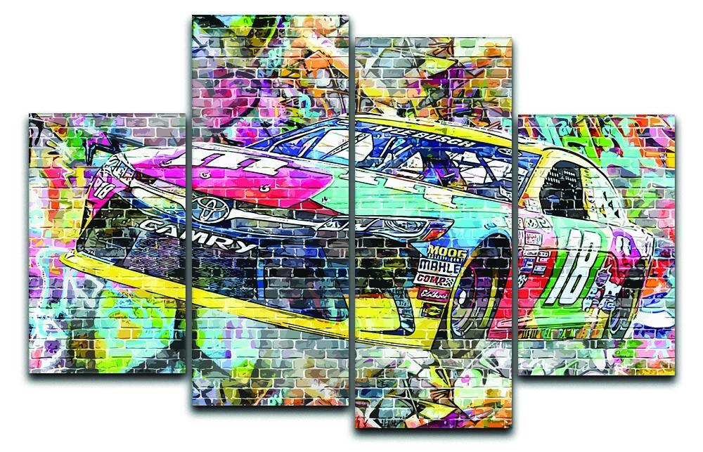 Kyle Busch Nascar Camry 4 Split Panel Canvas  - Canvas Art Rocks - 1