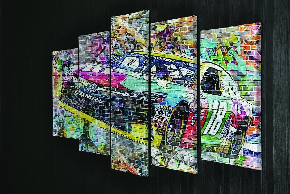 Kyle Busch Nascar Camry 5 Split Panel Canvas - Canvas Art Rocks - 2