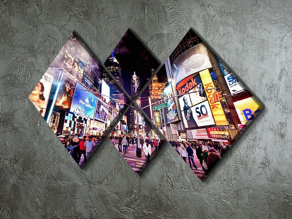 LED signs Broadway Theaters 4 Square Multi Panel Canvas  - Canvas Art Rocks - 2