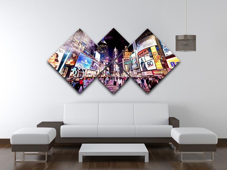 LED signs Broadway Theaters 4 Square Multi Panel Canvas  - Canvas Art Rocks - 3
