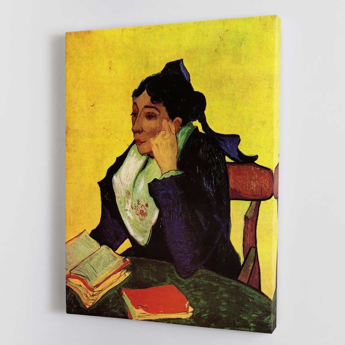 L'Arlesienne Madame Ginoux with Books by Van Gogh Canvas Print or Poster