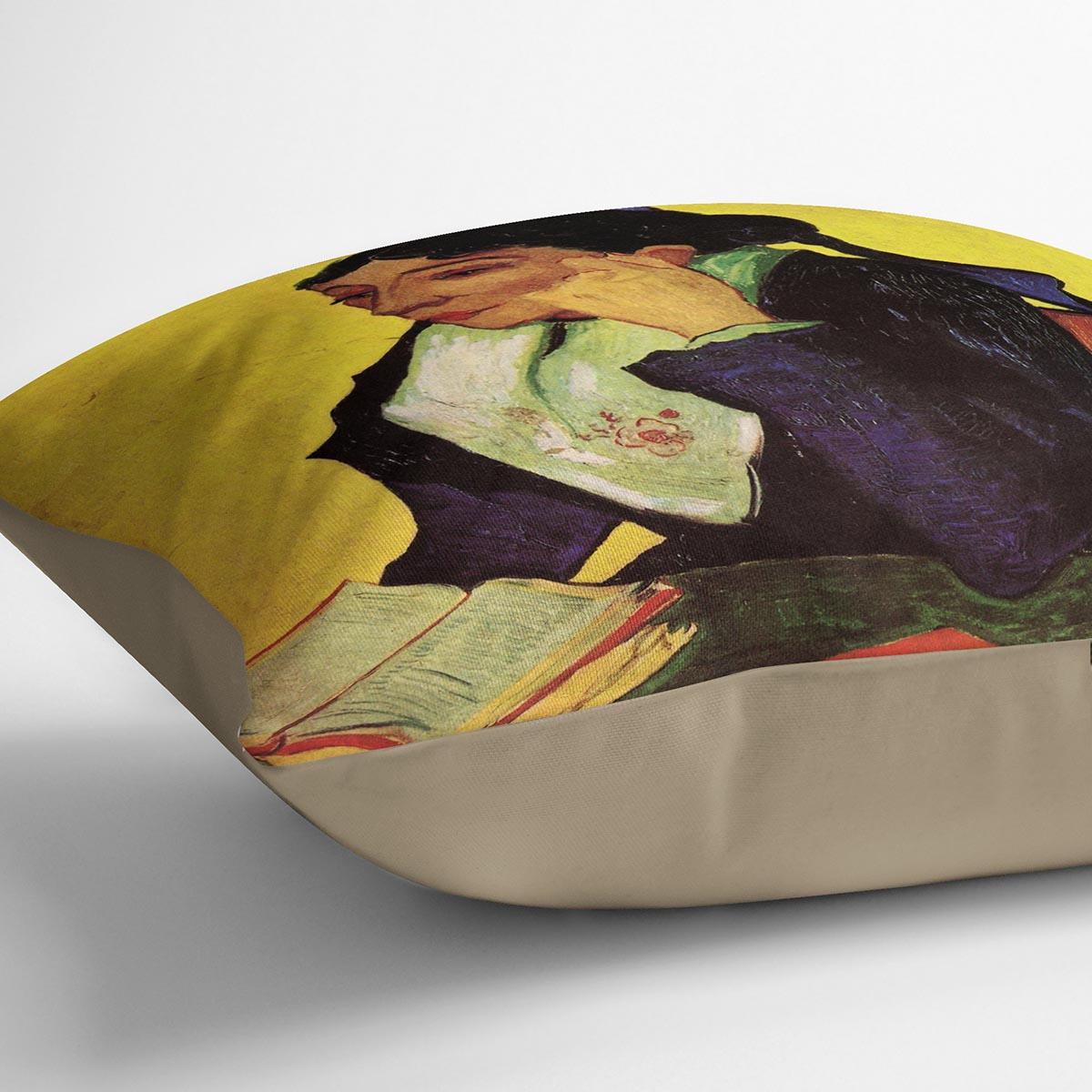 L'Arlesienne Madame Ginoux with Books by Van Gogh Cushion