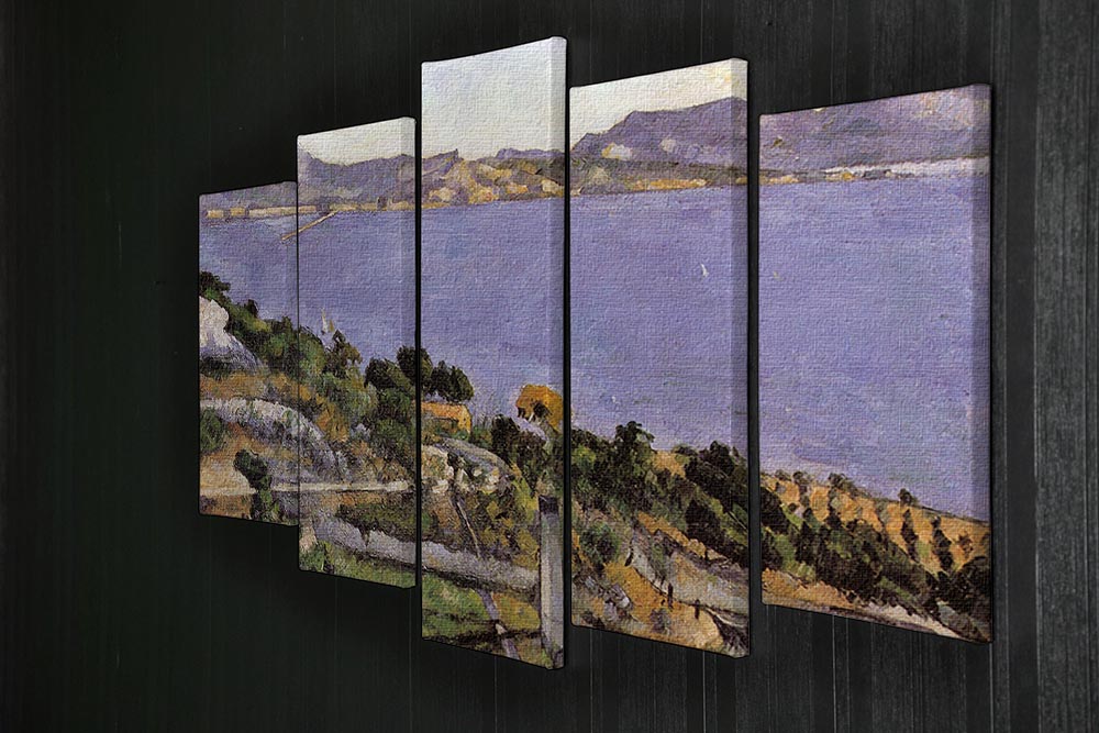 L Estaque vue du golfe de Marseille 1878 by Cezanne 5 Split Panel Canvas - Canvas Art Rocks - 2