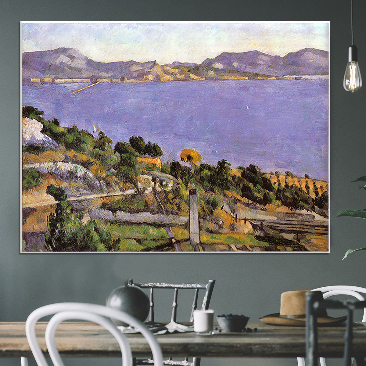 L Estaque vue du golfe de Marseille 1878 by Cezanne Canvas Print or Poster - Canvas Art Rocks - 3