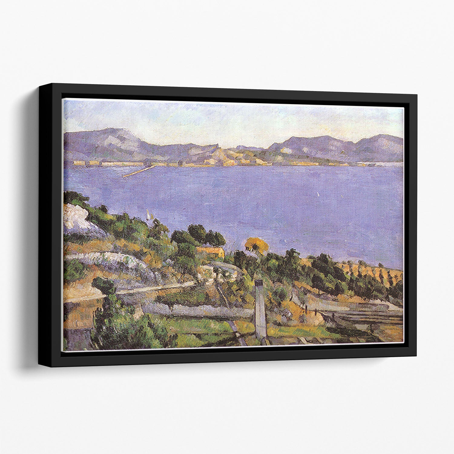 L Estaque vue du golfe de Marseille 1878 by Cezanne Floating Framed Canvas - Canvas Art Rocks - 1