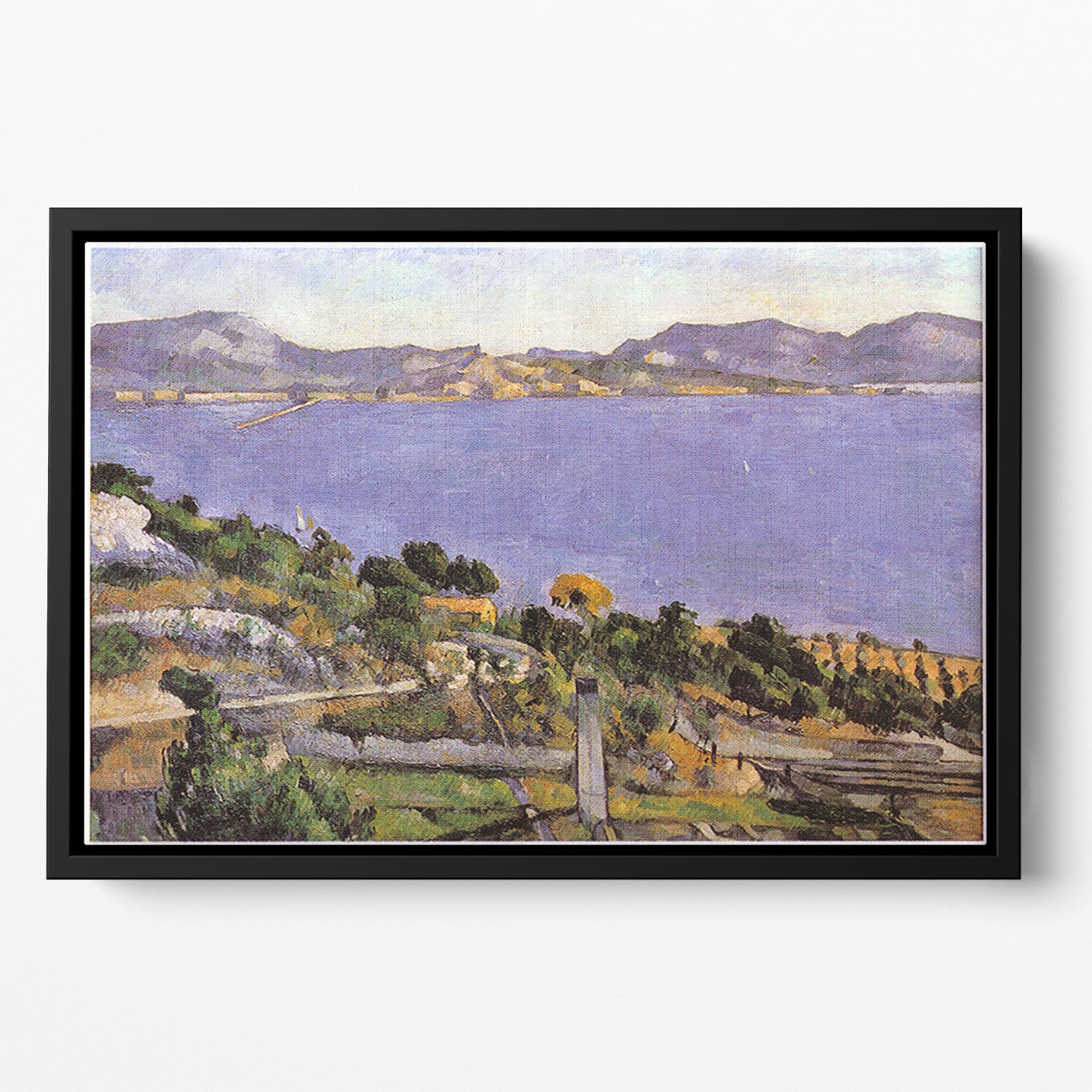 L Estaque vue du golfe de Marseille 1878 by Cezanne Floating Framed Canvas - Canvas Art Rocks - 2