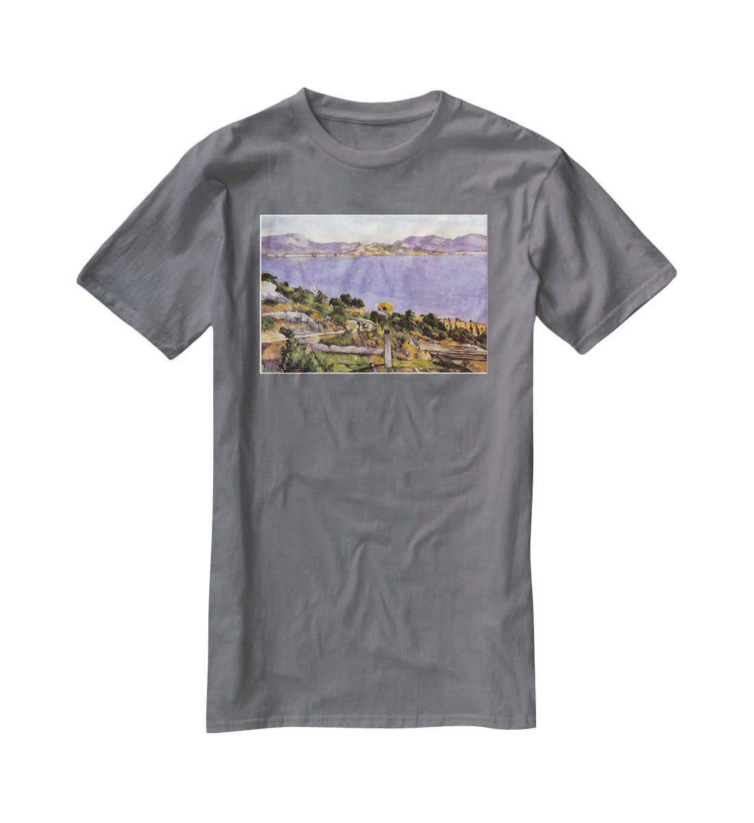 L Estaque vue du golfe de Marseille 1878 by Cezanne T-Shirt - Canvas Art Rocks - 3