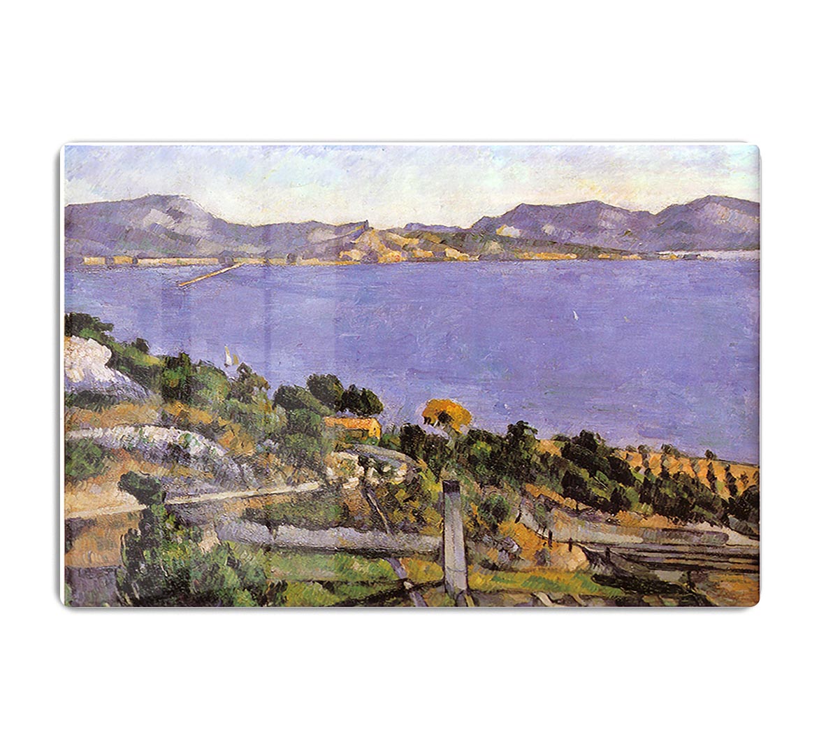 L Estaque vue du golfe de Marseille 1878 by Cezanne Acrylic Block - Canvas Art Rocks - 1