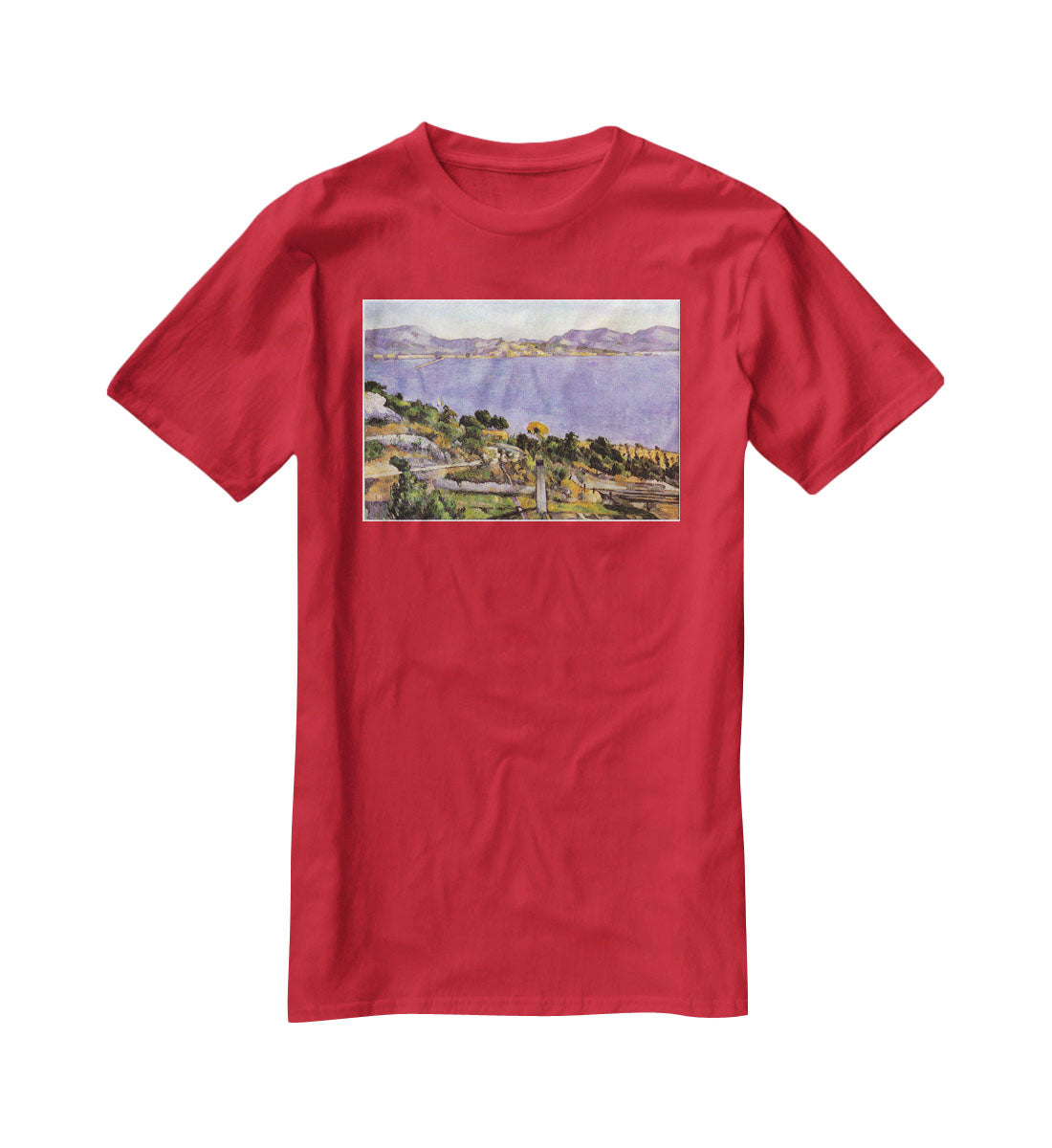 L Estaque vue du golfe de Marseille 1878 by Cezanne T-Shirt - Canvas Art Rocks - 4