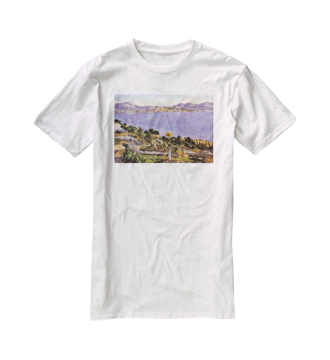 L Estaque vue du golfe de Marseille 1878 by Cezanne T-Shirt - Canvas Art Rocks - 5