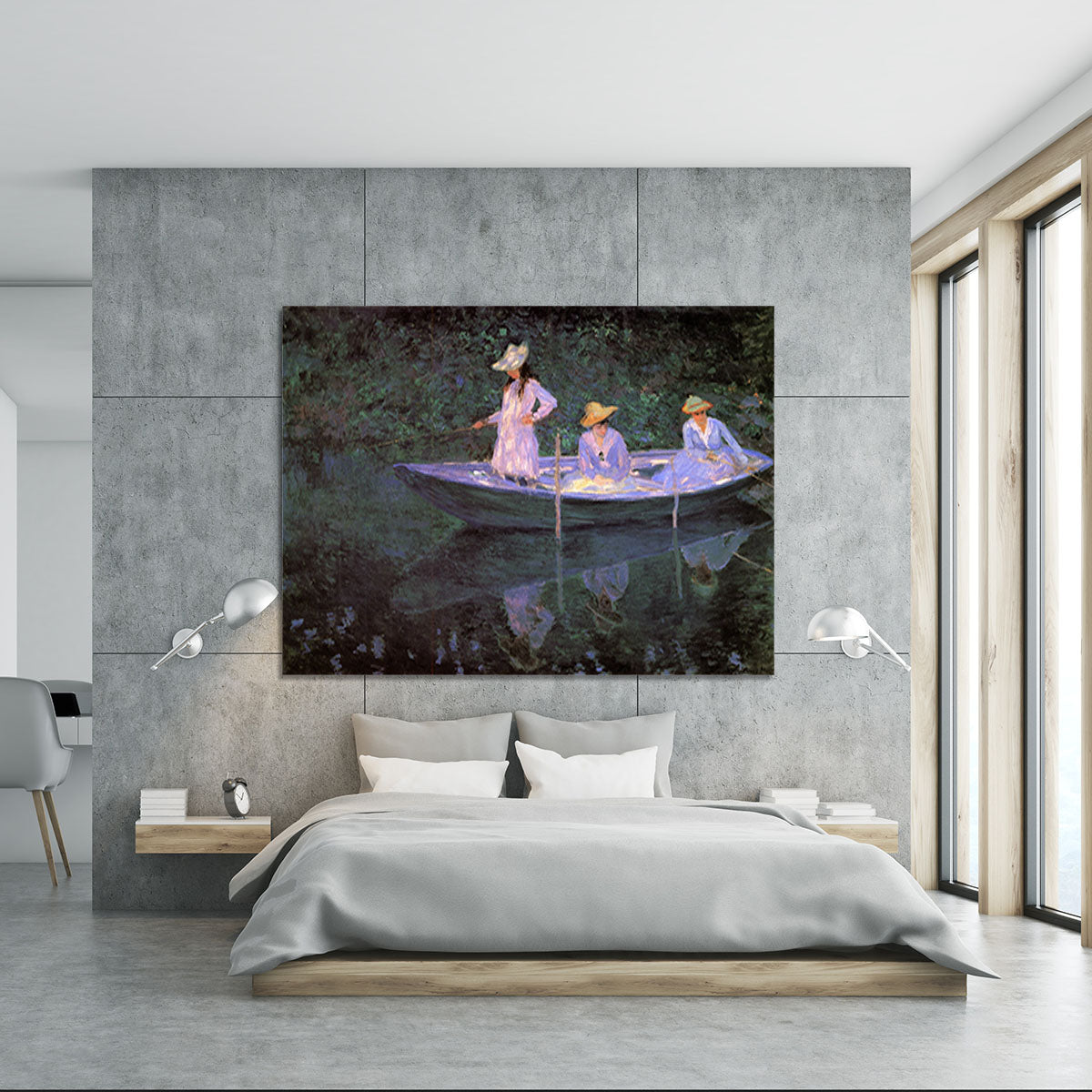 La Barque at Giverny by Monet Canvas Print or Poster - Canvas Art Rocks - 5