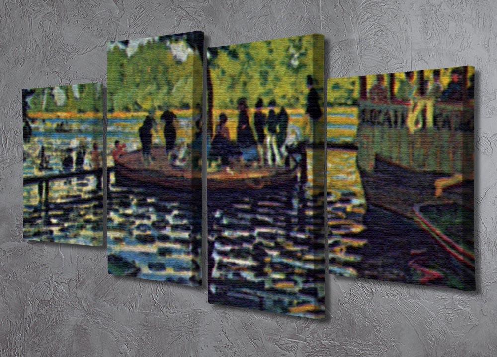 La Grenouillare by Monet 4 Split Panel Canvas - Canvas Art Rocks - 2