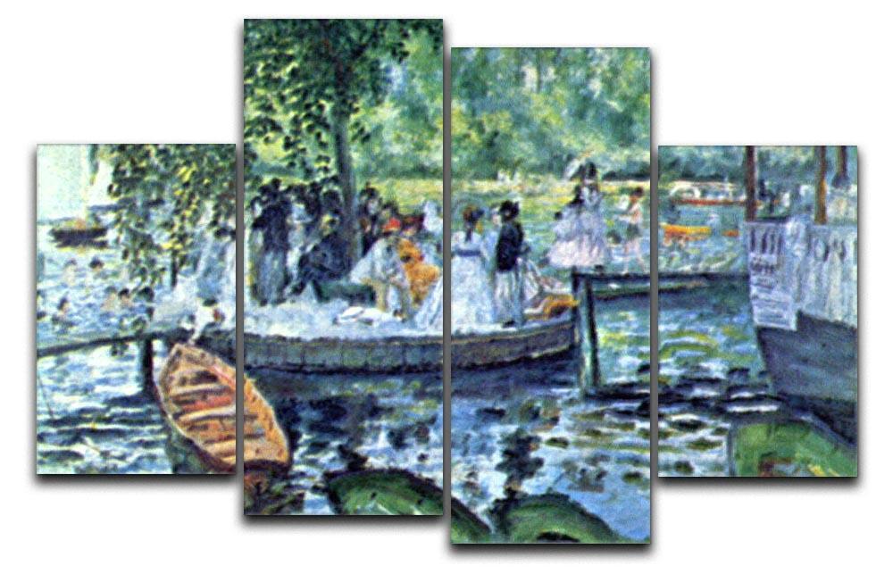 La Grenouillere1 by Renoir 4 Split Panel Canvas  - Canvas Art Rocks - 1