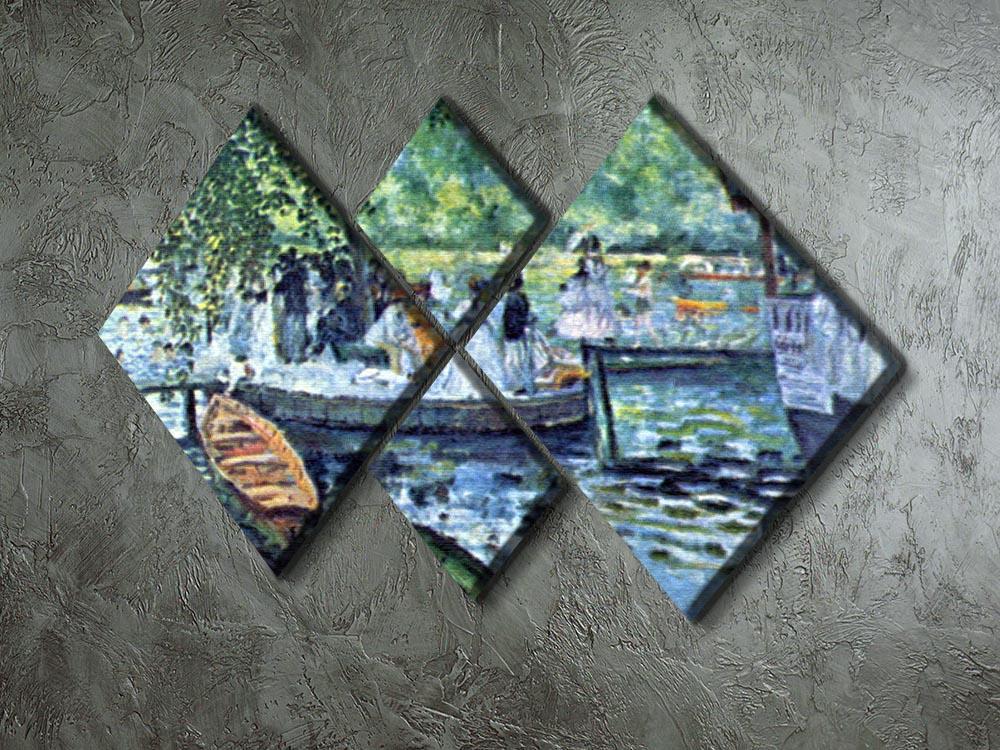 La Grenouillere1 by Renoir 4 Square Multi Panel Canvas - Canvas Art Rocks - 2