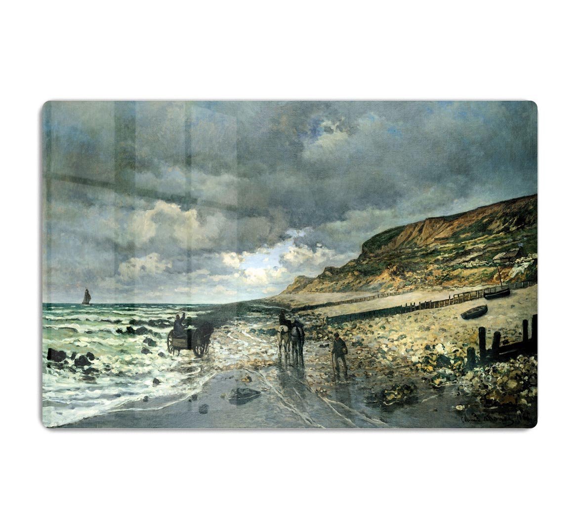 La Pointe del Heve at low tide by Monet HD Metal Print