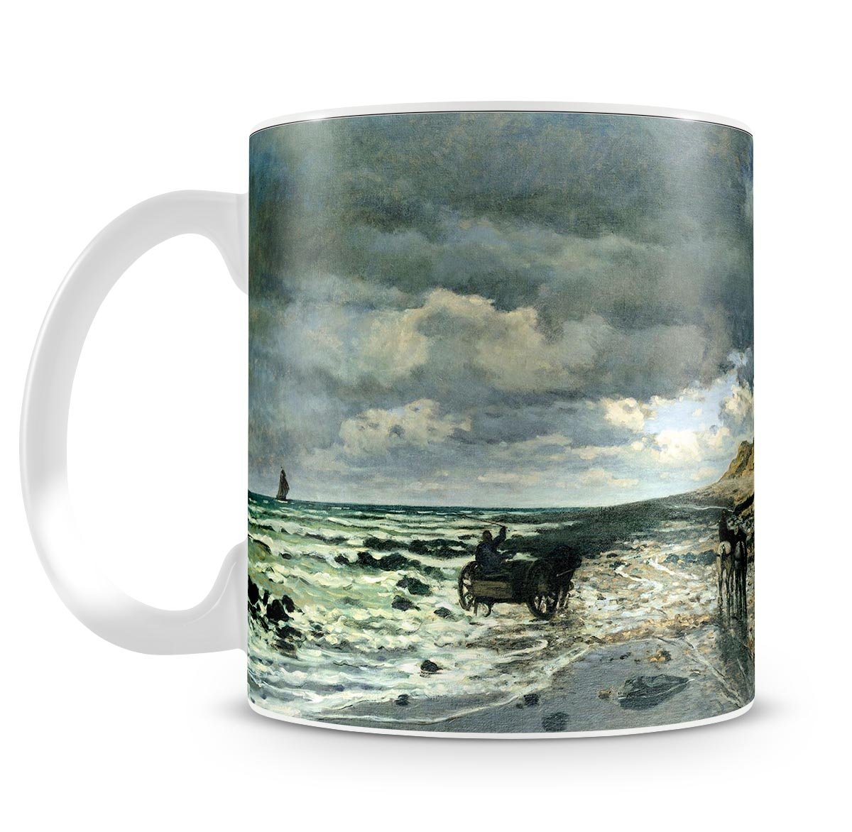 La Pointe del Heve at low tide by Monet Mug - Canvas Art Rocks - 4