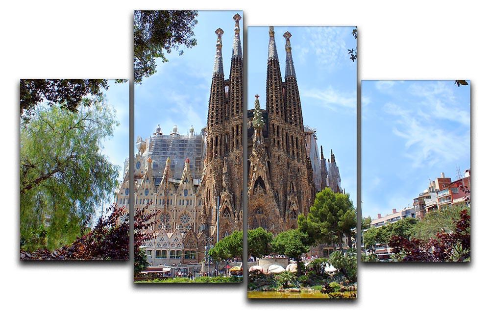 La Sagrada Familia 4 Split Panel Canvas  - Canvas Art Rocks - 1