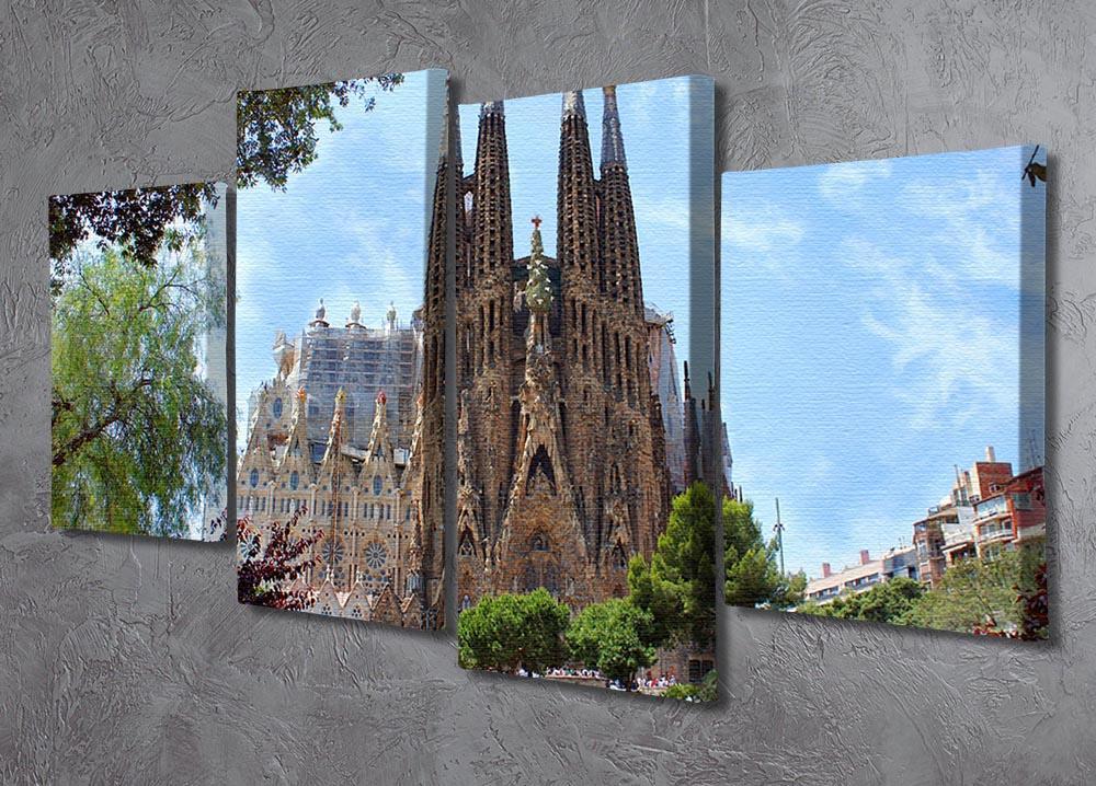 La Sagrada Familia 4 Split Panel Canvas  - Canvas Art Rocks - 2