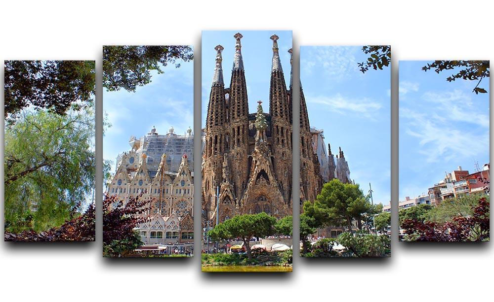La Sagrada Familia 5 Split Panel Canvas  - Canvas Art Rocks - 1