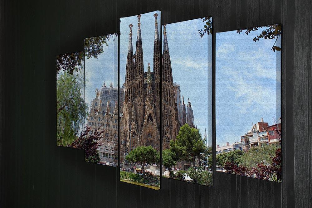 La Sagrada Familia 5 Split Panel Canvas  - Canvas Art Rocks - 2