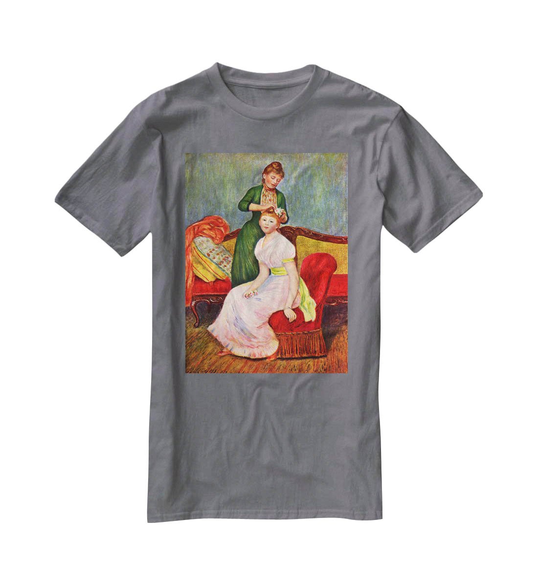 La coiffure by Renoir T-Shirt - Canvas Art Rocks - 3