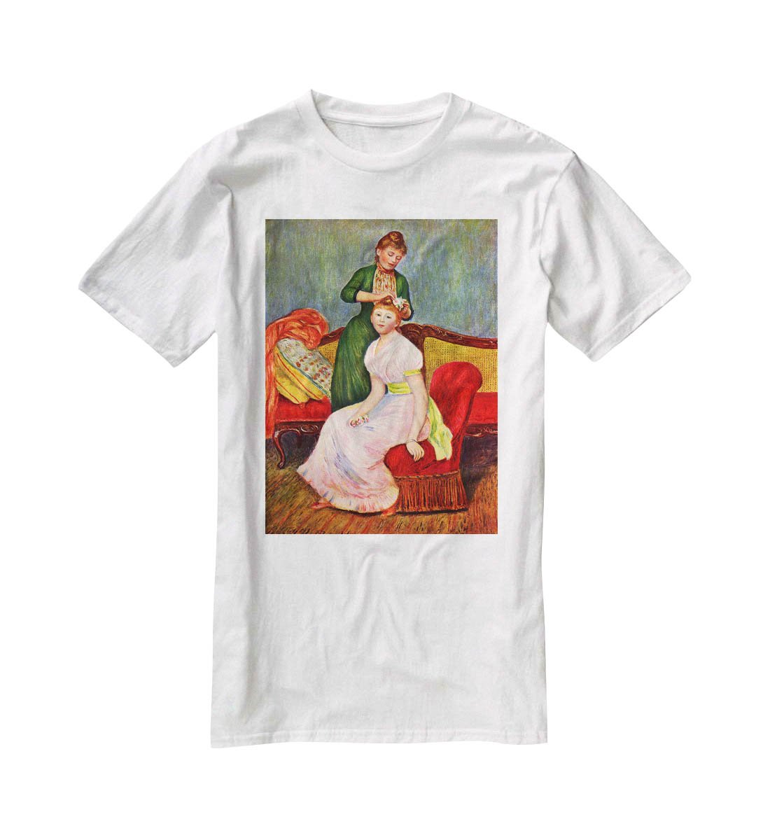 La coiffure by Renoir T-Shirt - Canvas Art Rocks - 5