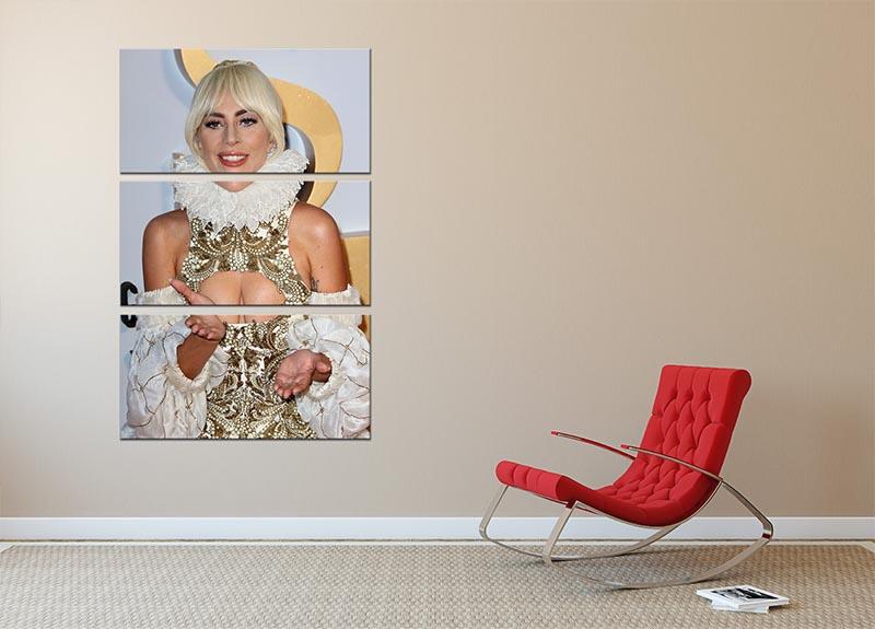 Lady Gaga A Star Is Born 3 Split Panel Canvas Print - Canvas Art Rocks - 2