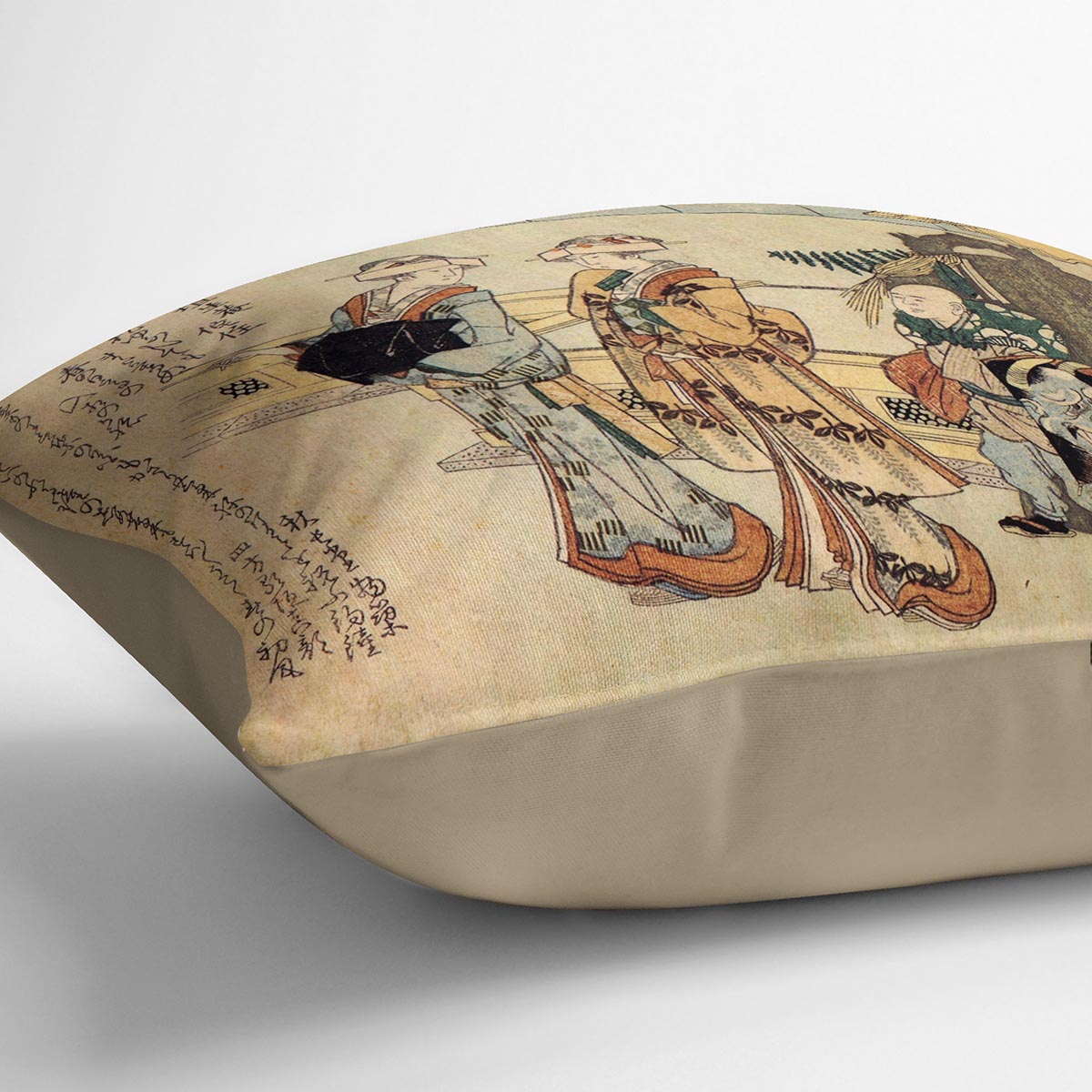 Lady by Hokusai Throw Pillow