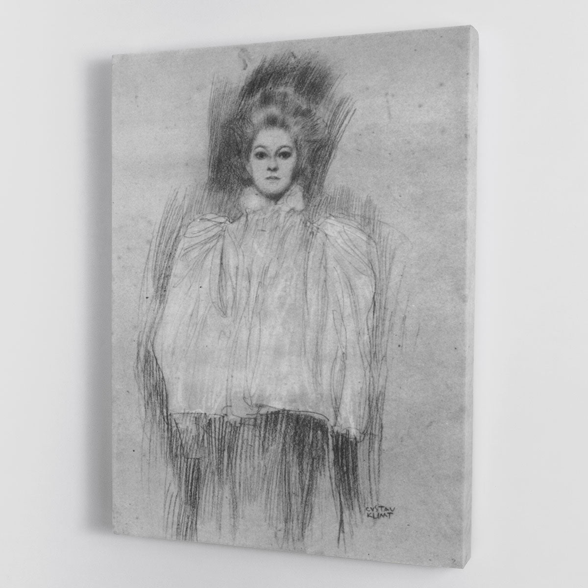 Lady in cape by Klimt Canvas Print or Poster - Canvas Art Rocks - 1