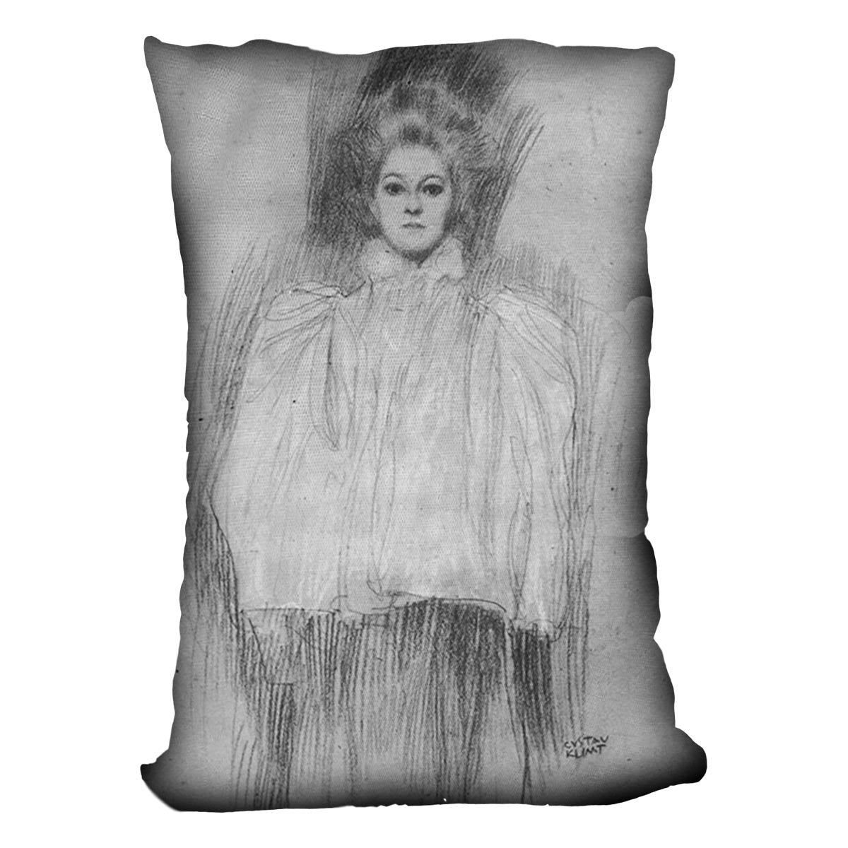 Lady in cape by Klimt Throw Pillow