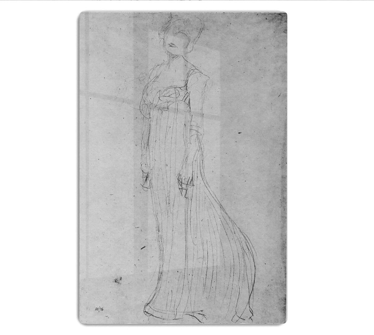 Lady in long dress by Klimt HD Metal Print