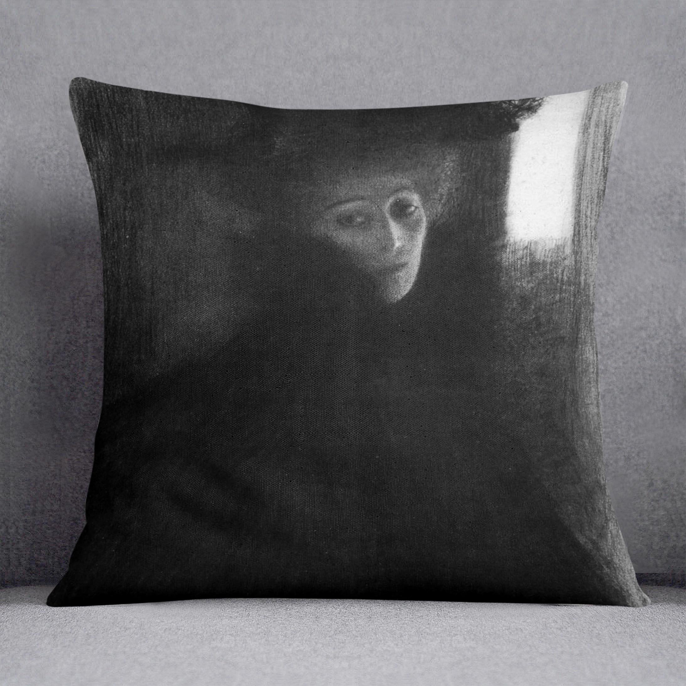 Lady with a hat and Cape by Klimt Throw Pillow