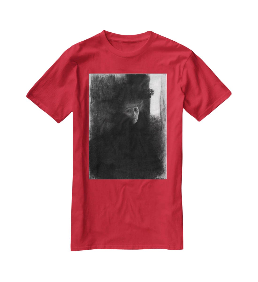 Lady with a hat and Cape by Klimt T-Shirt - Canvas Art Rocks - 4