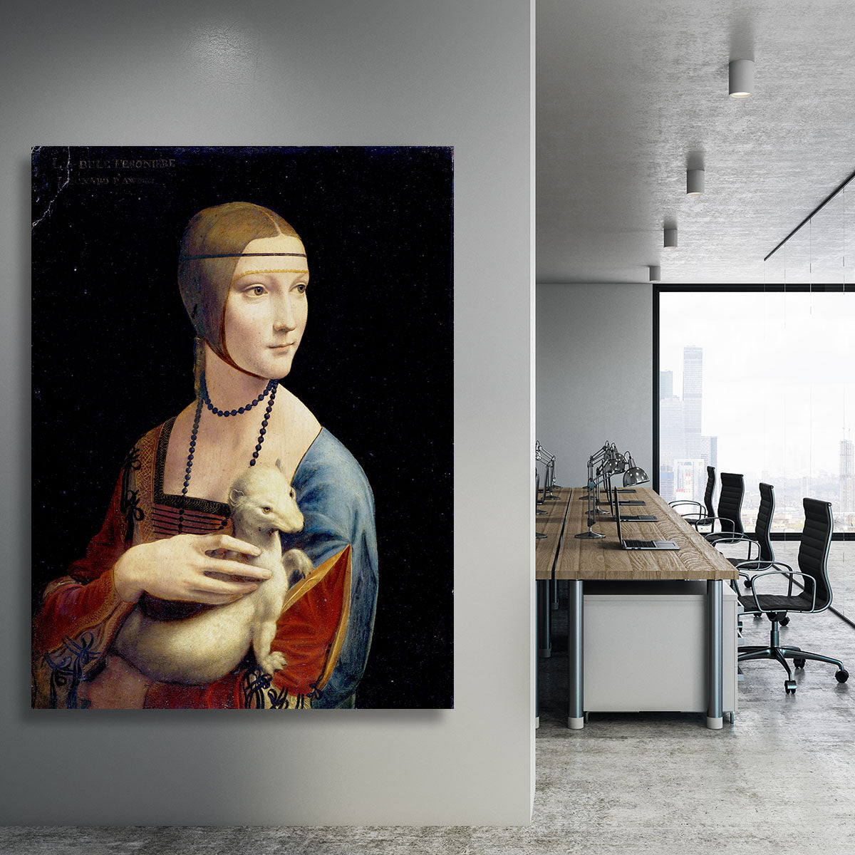 Lady with an Ermine by Da Vinci Canvas Print or Poster - Canvas Art Rocks - 3