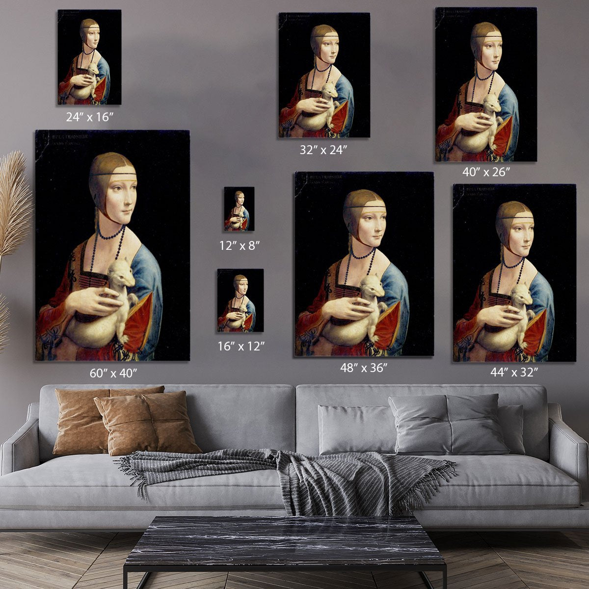 Lady with an Ermine by Da Vinci Canvas Print or Poster