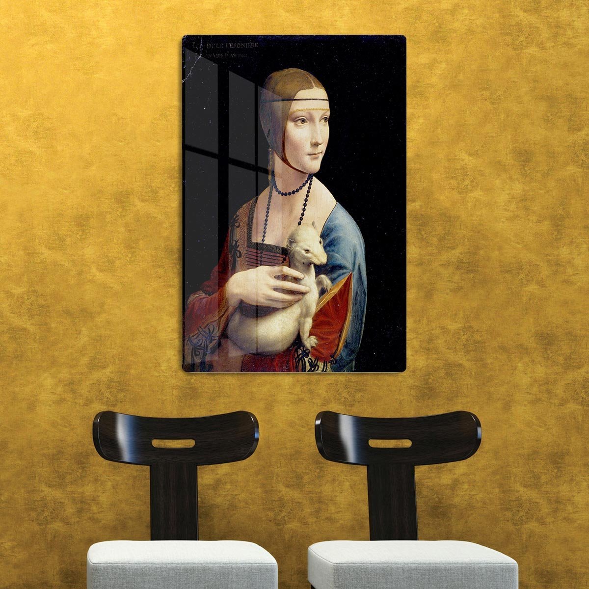 Lady with an Ermine by Da Vinci HD Metal Print