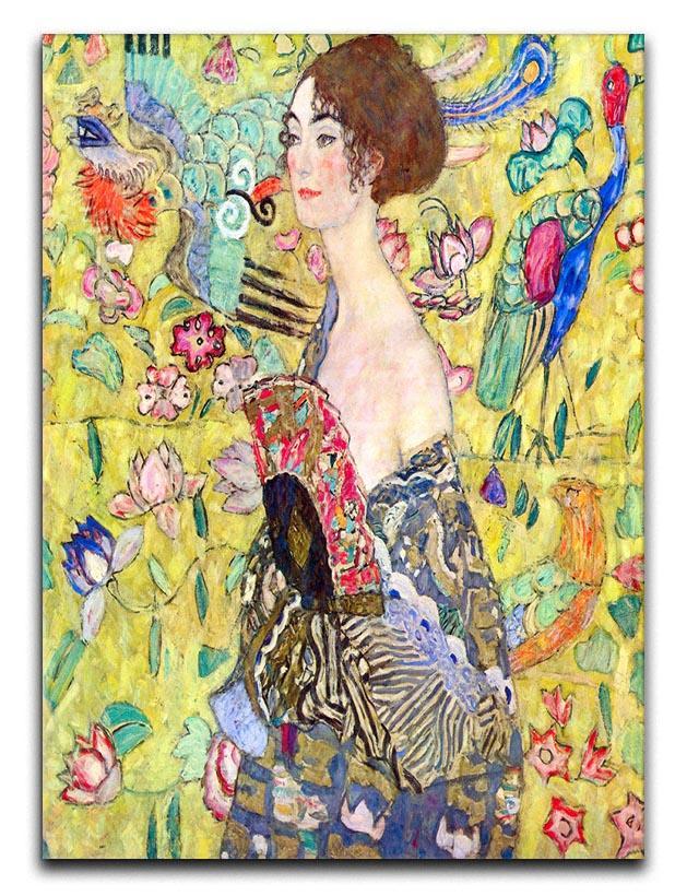 Lady with fan by Klimt Canvas Print or Poster  - Canvas Art Rocks - 1