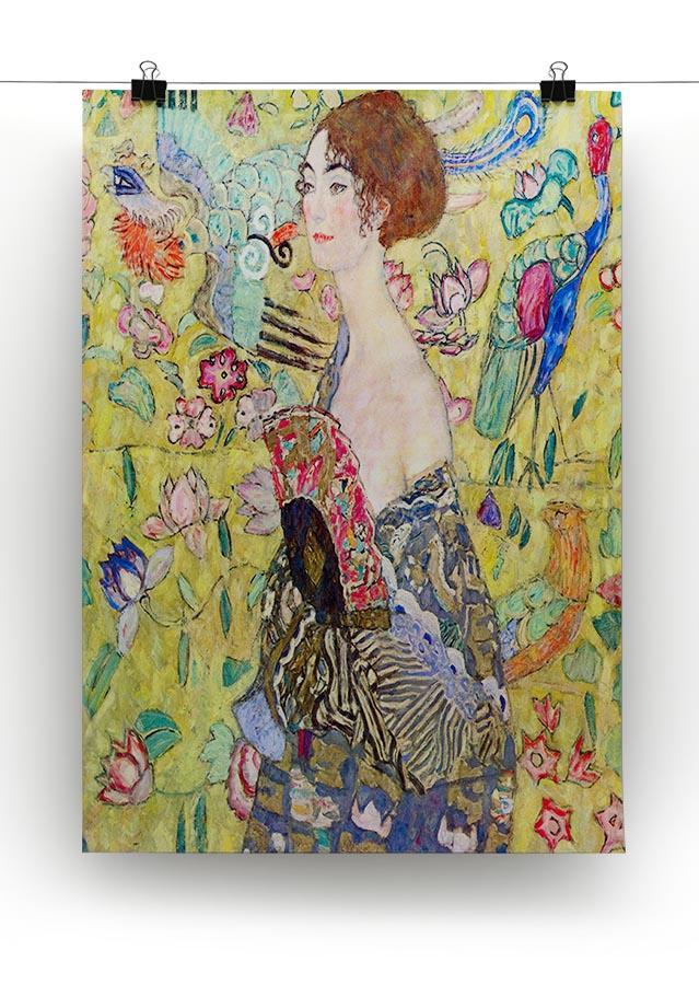 Lady with fan by Klimt Canvas Print or Poster - Canvas Art Rocks - 2