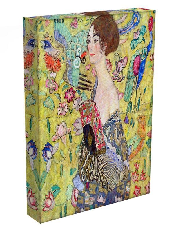 Lady with fan by Klimt Canvas Print or Poster - Canvas Art Rocks - 3