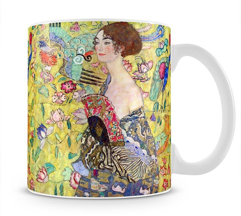 Lady with fan by Klimt Mug - Canvas Art Rocks - 1