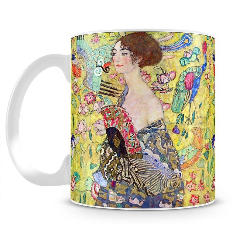 Lady with fan by Klimt Mug - Canvas Art Rocks - 2