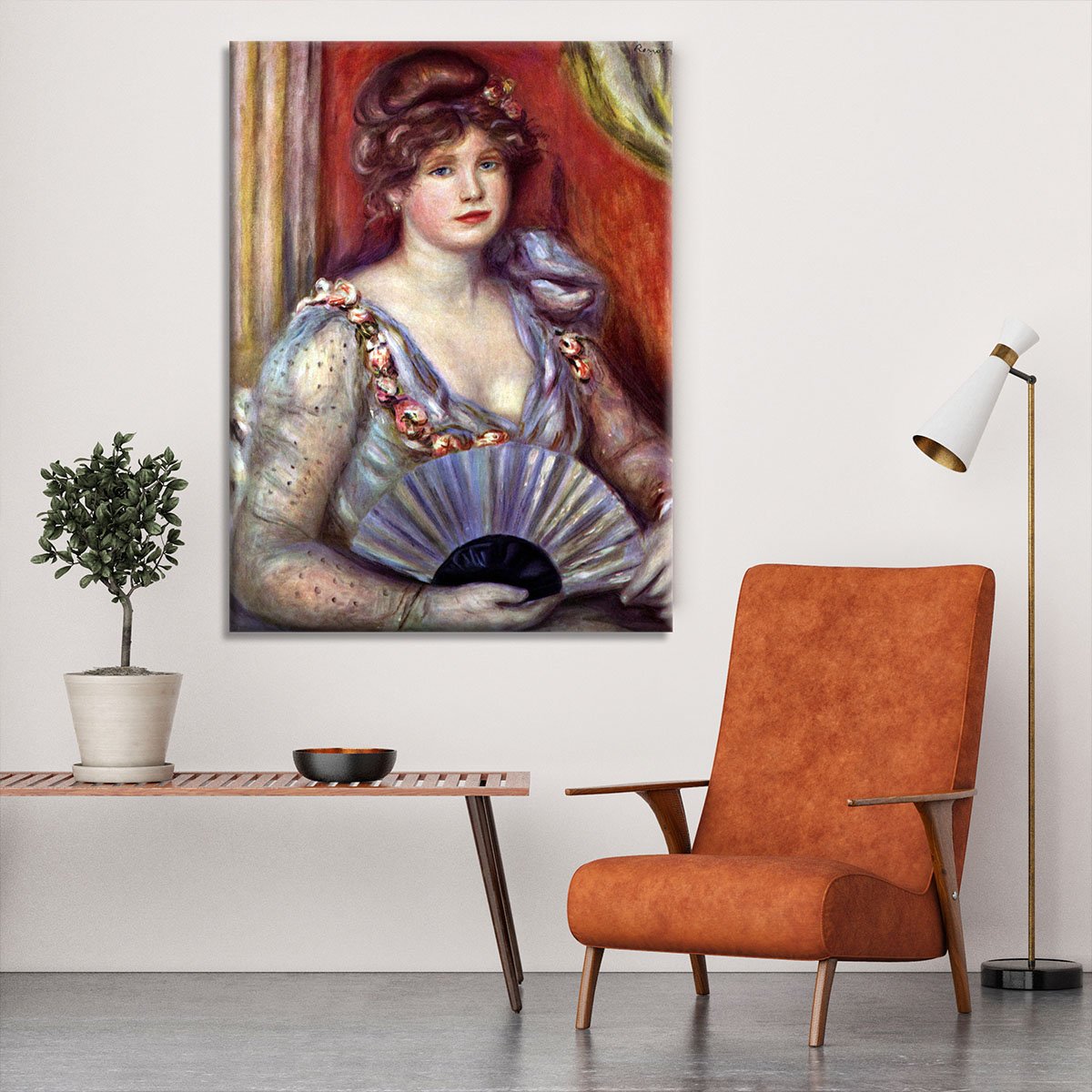 Lady with fan by Renoir Canvas Print or Poster