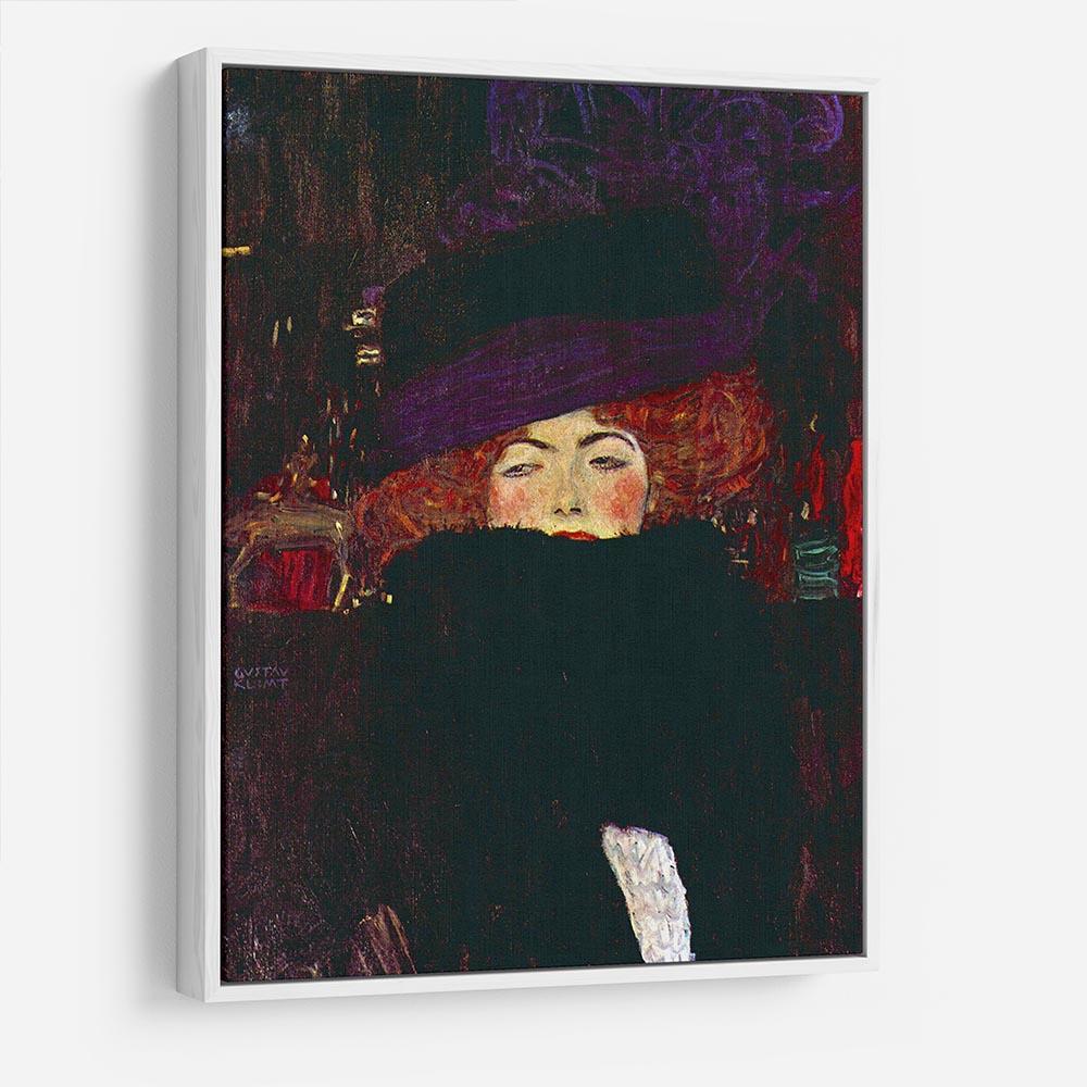 Lady with hat and feather by Klimt HD Metal Print